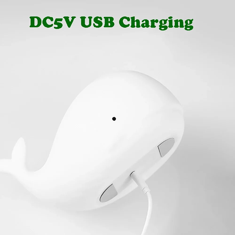 Soft Silicone Whale Night Light